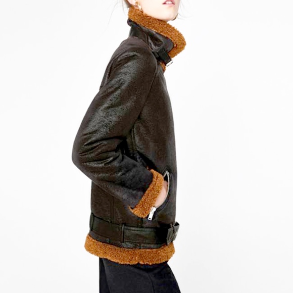 leather biker jacket zara